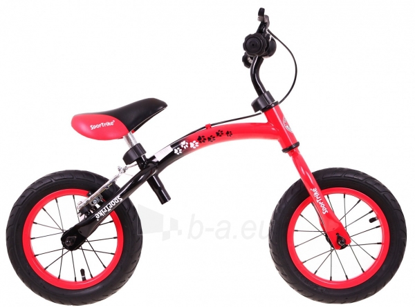 Balansinis dviratis SporTrike Boomerang 10-12, raudonas paveikslėlis 2 iš 11