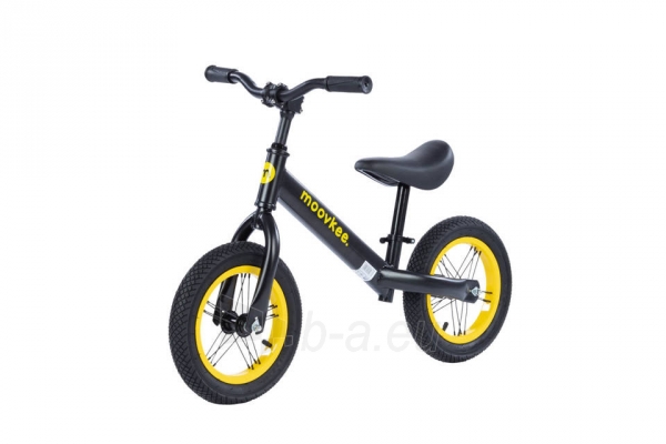Balansinis dviratukas - Moovkee, 12 colių, juodai geltonas paveikslėlis 1 iš 2