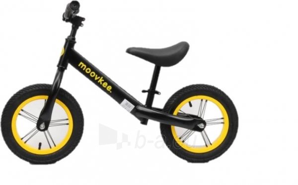 Balansinis dviratukas - Moovkee, 12 colių, juodai geltonas paveikslėlis 2 iš 2