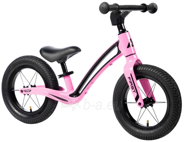 Balansinis dviratukas Karbon First pink-black paveikslėlis 6 iš 6