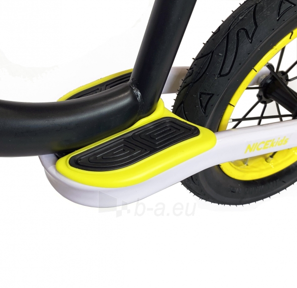 Balansinis dviratukas NiceKids, juodas - geltonas paveikslėlis 5 iš 5