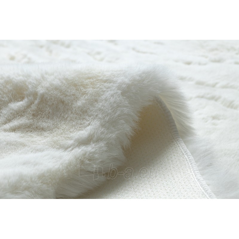 Baltas kailio imitacijos kilimas TEDDY | 120x160 cm paveikslėlis 11 iš 17