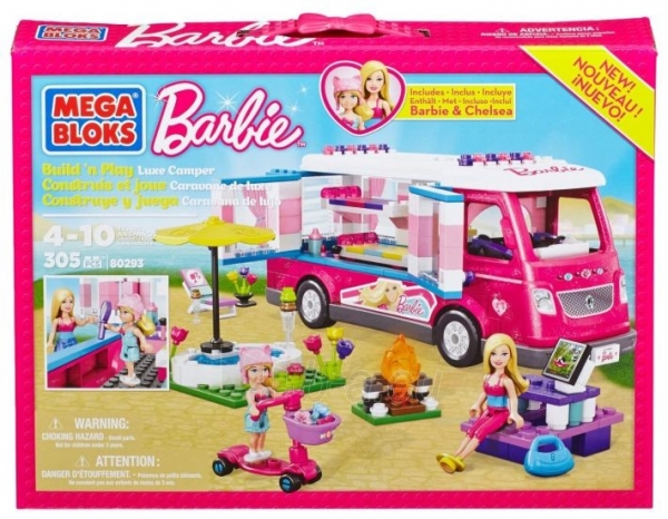 Barbės automobilis 80293 Barbie. MATTEL MEGA BLOKS paveikslėlis 1 iš 4