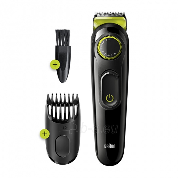 Shaver Braun BT3221 BLK / GRN beard and hair trimmer paveikslėlis 1 iš 6