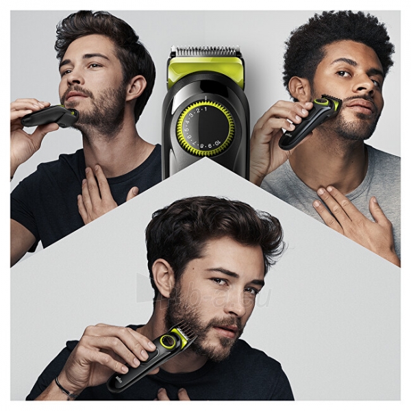 Barzdaskutė Braun BT3221 BLK / GRN beard and hair trimmer paveikslėlis 2 iš 6