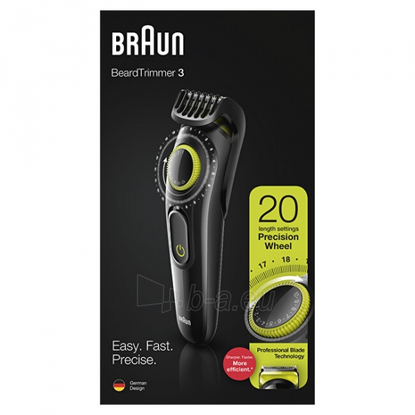 Barzdaskutė Braun BT3221 BLK / GRN beard and hair trimmer paveikslėlis 6 iš 6