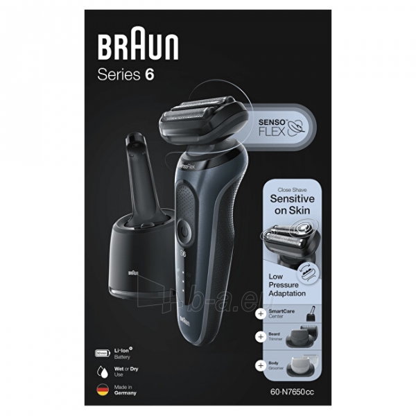 Shaver Braun Electric shaver Series 6 7650cc Black paveikslėlis 4 iš 10