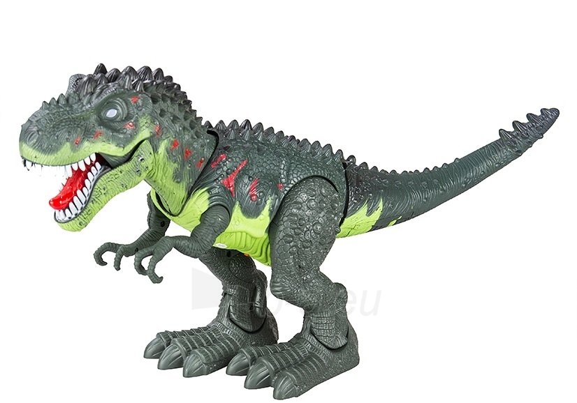 Baterijomis valdomas dinozauras „Tyrannosaurus Rex“, žalia paveikslėlis 3 iš 5