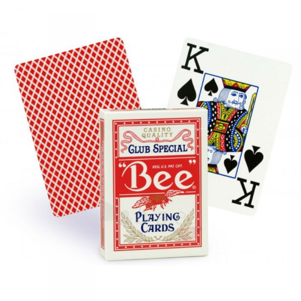 Bee Jumbo pokerio kortos (Raudonos) paveikslėlis 1 iš 5