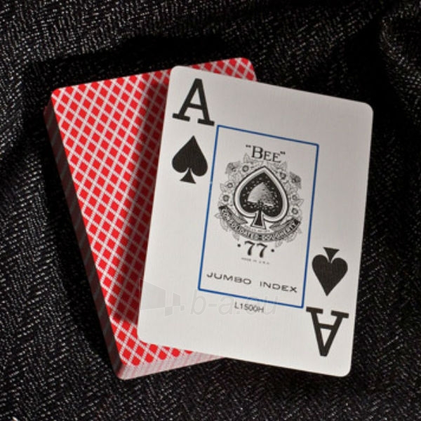 Bee Jumbo pokerio kortos (Raudonos) paveikslėlis 3 iš 5