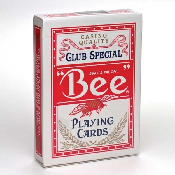 Bee Standard pokerio kortos (Raudonos) paveikslėlis 1 iš 7