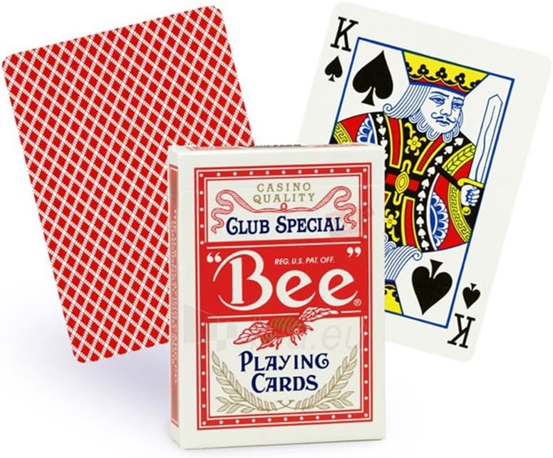 Bee Standard pokerio kortos (Raudonos) paveikslėlis 5 iš 7