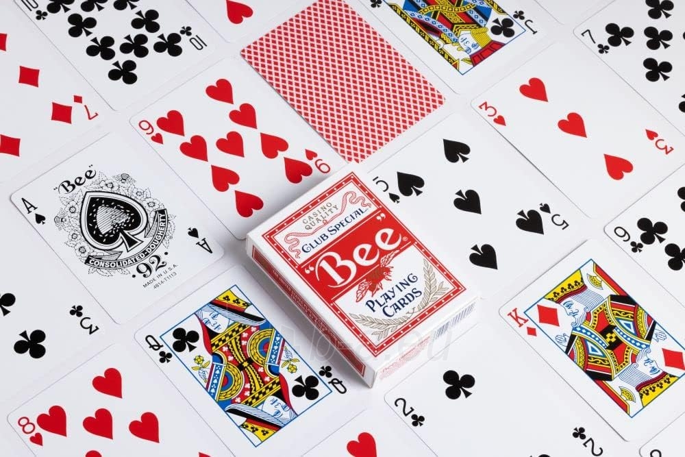 Bee Standard pokerio kortos (Raudonos) paveikslėlis 7 iš 7