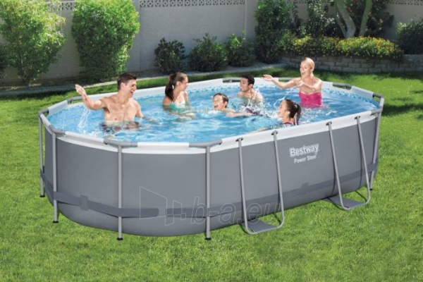 Bestway 56448 Power Steel Oval Pool Set paveikslėlis 7 iš 9