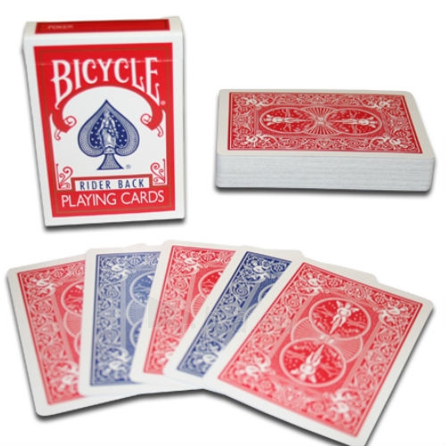 Bicycle Double Back Raudona/Mėlyna kortos paveikslėlis 1 iš 3