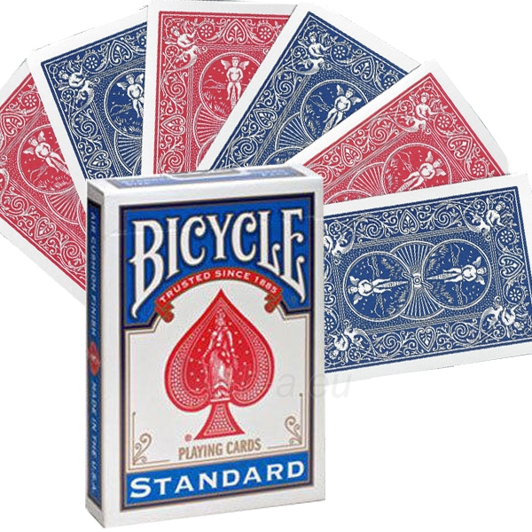 Bicycle Double Back Raudona/Mėlyna kortos paveikslėlis 2 iš 3
