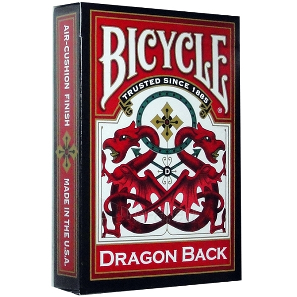 Bicycle Dragon Back kortos (Raudonos) paveikslėlis 1 iš 8