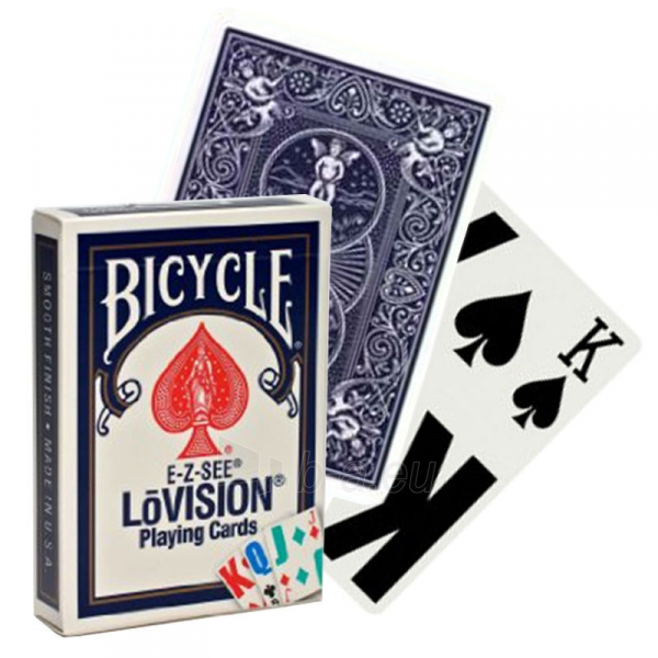 Bicycle E-Z-SEE LoVision kortos (Mėlynos) paveikslėlis 7 iš 8