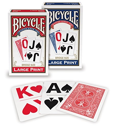 Bicycle Large Print kortos (Raudonos) paveikslėlis 2 iš 7