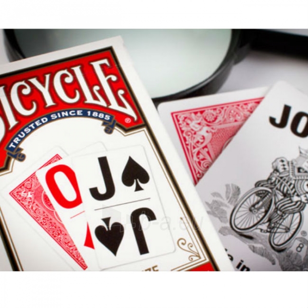 Bicycle Large Print kortos (Raudonos) paveikslėlis 3 iš 7