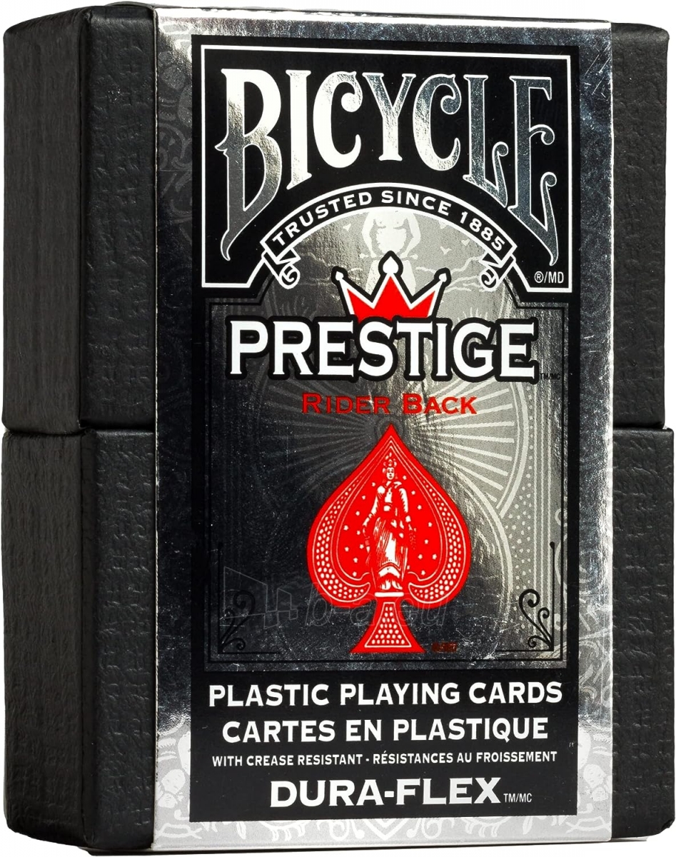 Bicycle Prestige Standard pokerio kortos (Raudonos) paveikslėlis 1 iš 4