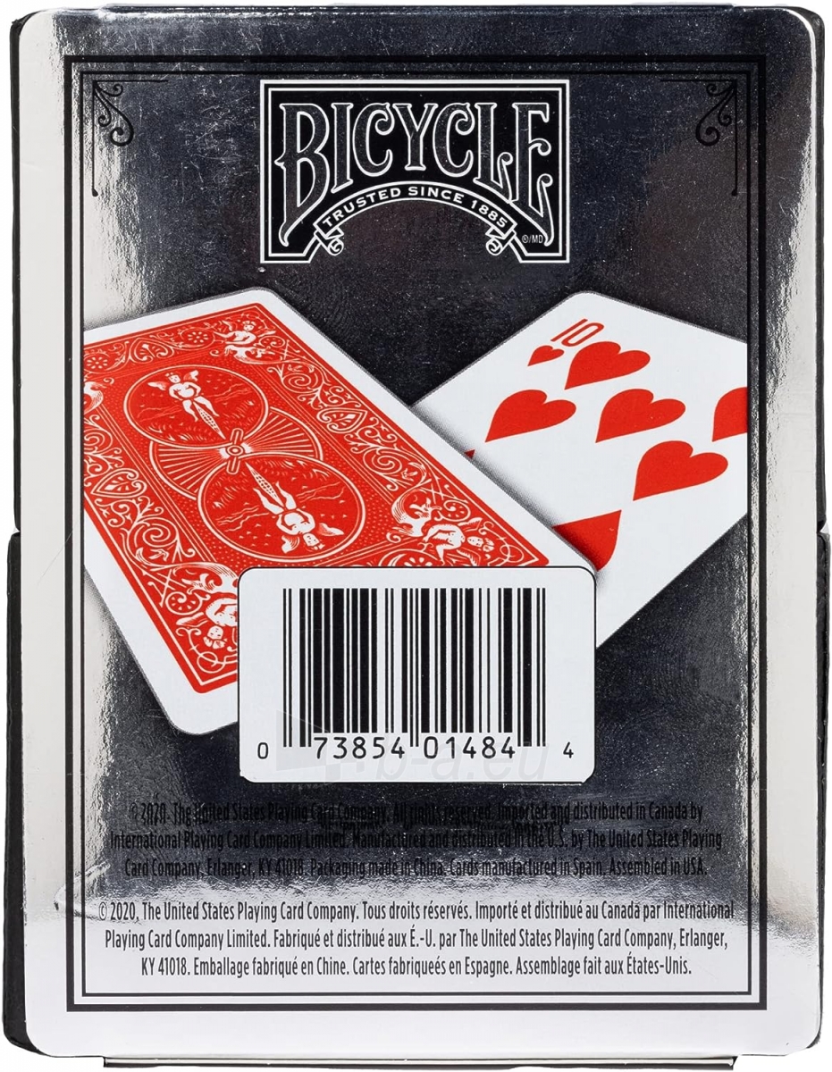 Bicycle Prestige Standard pokerio kortos (Raudonos) paveikslėlis 3 iš 4