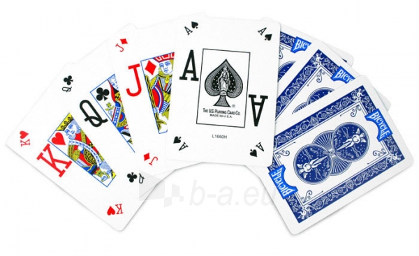 Bicycle Pro Poker Peek pokerio kortos (Mėlynos) paveikslėlis 5 iš 6
