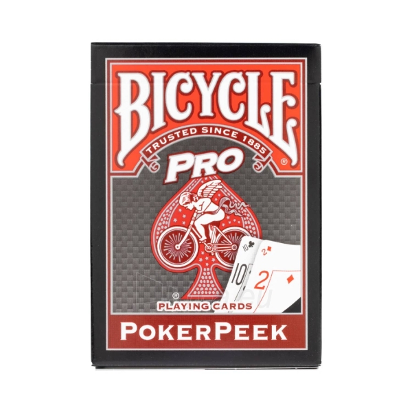 Bicycle Pro Poker Peek pokerio kortos (Raudonos) paveikslėlis 2 iš 10