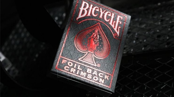 Bicycle Rider Back Metal Luxe kortos (Raudonos) paveikslėlis 3 iš 6