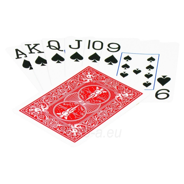 Bicycle Rider Jumbo pokerio kortos (Raudonos) paveikslėlis 1 iš 5