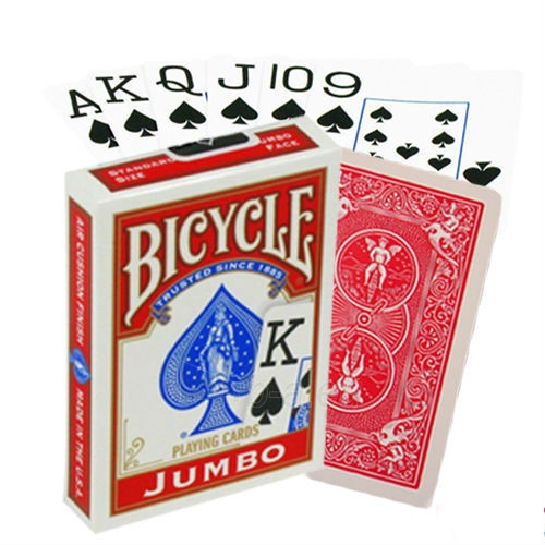 Bicycle Rider Jumbo pokerio kortos (Raudonos) paveikslėlis 4 iš 5