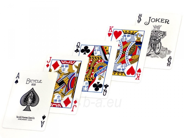 Bicycle Rider Standard pokerio kortos (Raudonos) paveikslėlis 3 iš 6