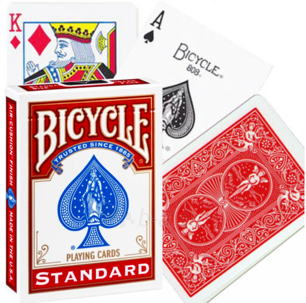 Bicycle Rider Standard pokerio kortos (Raudonos) paveikslėlis 5 iš 6