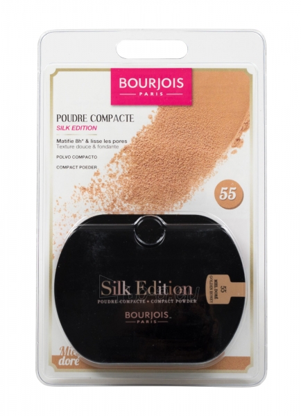 BOURJOIS Paris Silk Edition Compact Powder Cosmetic 9,5g 55 Golden Honey paveikslėlis 2 iš 2