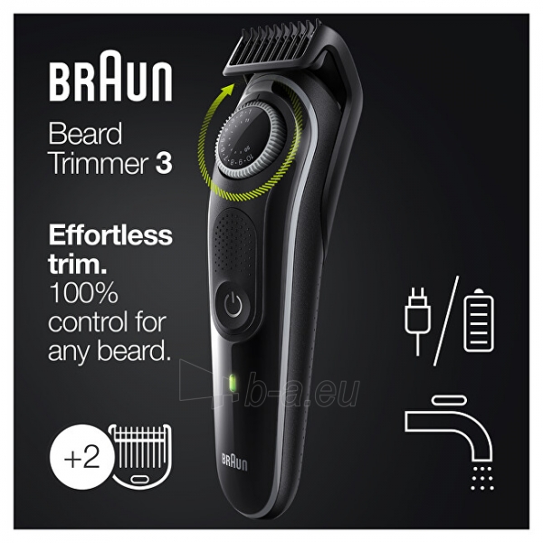 Braun Beard, hair and hair trimmer BT 3342 Grey paveikslėlis 4 iš 6