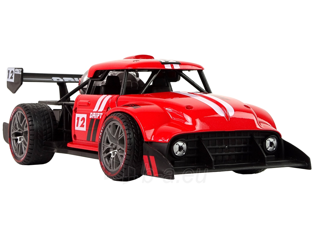 BRAVE nuotoliniu būdu valdomas sportinis automobilis R/C 1:16, raudonas paveikslėlis 7 iš 10