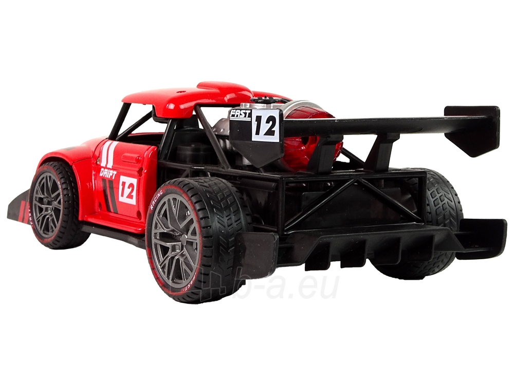 BRAVE nuotoliniu būdu valdomas sportinis automobilis R/C 1:16, raudonas paveikslėlis 6 iš 10