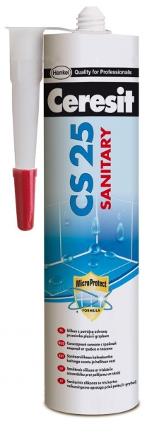 Ceresit CS 25 Sanitary silicone-01, 280 ml, white paveikslėlis 1 iš 1