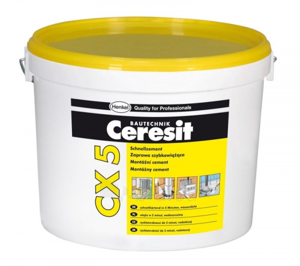 Ceresit CX 5 Rapid cement CX5, 5 kg paveikslėlis 1 iš 1