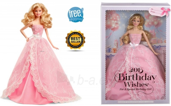CFG03 Барби Пожелания ко Дню Рождения Mattel Barbie Collectors 2015 Birthday Wishes Doll paveikslėlis 1 iš 6