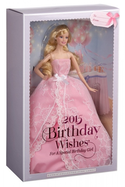 CFG03 Барби Пожелания ко Дню Рождения Mattel Barbie Collectors 2015 Birthday Wishes Doll paveikslėlis 2 iš 6