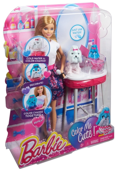 CFN40 Игровой набор с куклой Барби Зоосалон BARBIE MATTEL paveikslėlis 1 iš 6