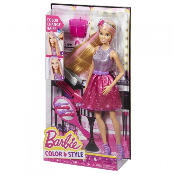 CFN47 Lėlė Mattel Barbie spalvotos sruogos paveikslėlis 1 iš 5
