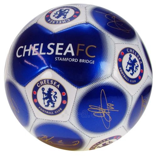 Chelsea F.C. futbolo kamuolys (Mėlynas su parašais) paveikslėlis 1 iš 4