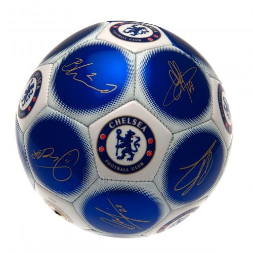 Chelsea F.C. futbolo kamuolys (Mėlynas su parašais) paveikslėlis 3 iš 4