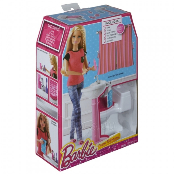 CHR36 / CFG65 Набор мебели Barbie (Барби) Туалетная комната MATTEL paveikslėlis 1 iš 3