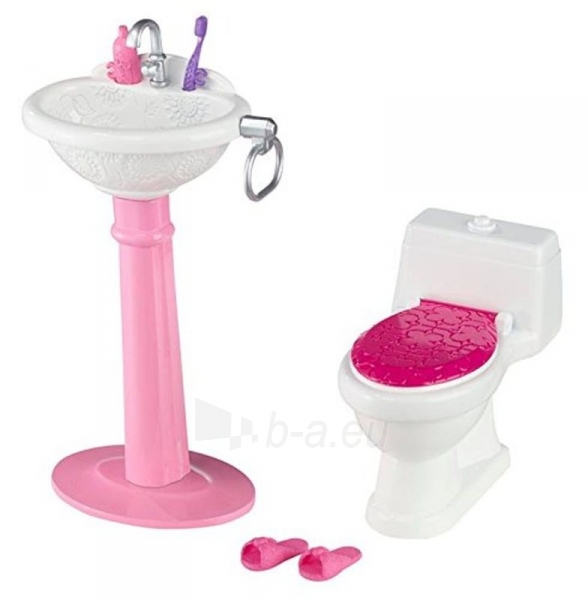 CHR36 / CFG65 Набор мебели Barbie (Барби) Туалетная комната MATTEL paveikslėlis 2 iš 3