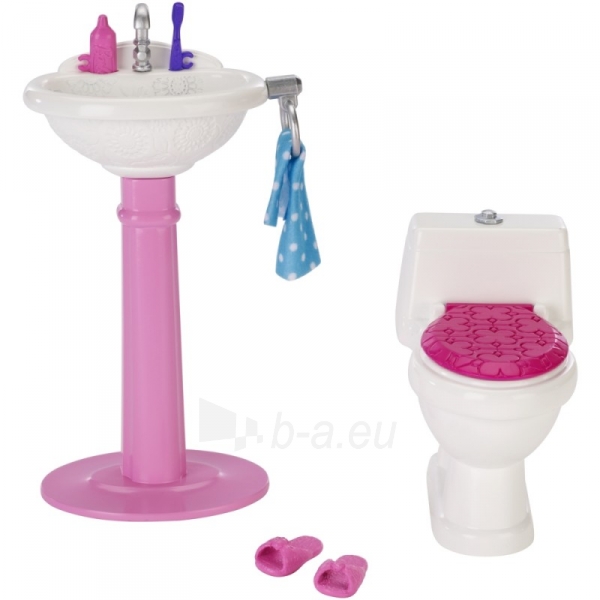 CHR36 / CFG65 Набор мебели Barbie (Барби) Туалетная комната MATTEL paveikslėlis 3 iš 3