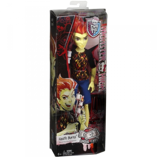 CHW72 / CHW69 lėlė Monster High Ghoul Fair Heath Burns Doll paveikslėlis 3 iš 4