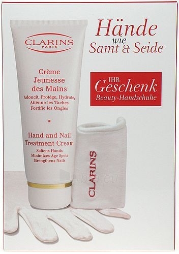 Clarins Hand And Nail Treatment Cream Cosmetic 100ml + Gloves Clarins paveikslėlis 1 iš 1